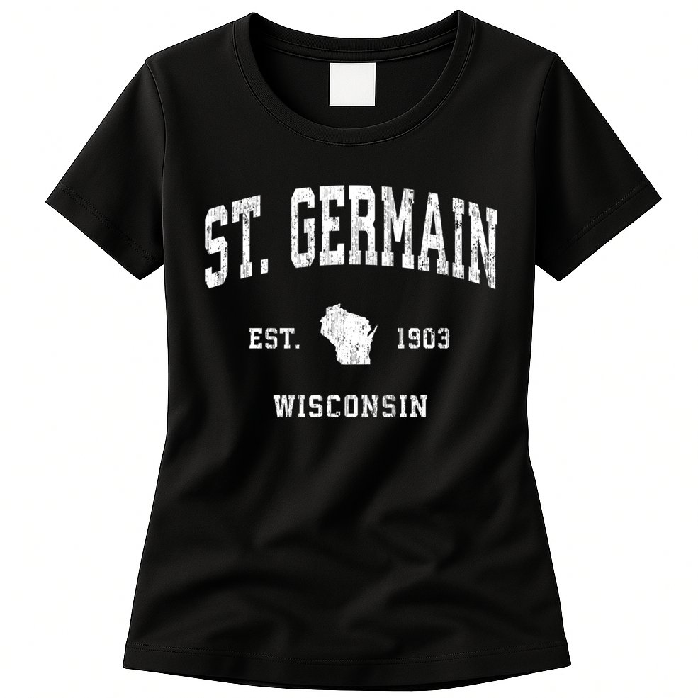 St. Germain Wisconsin Wi Vintage Athletic Sports Womens T-Shirt