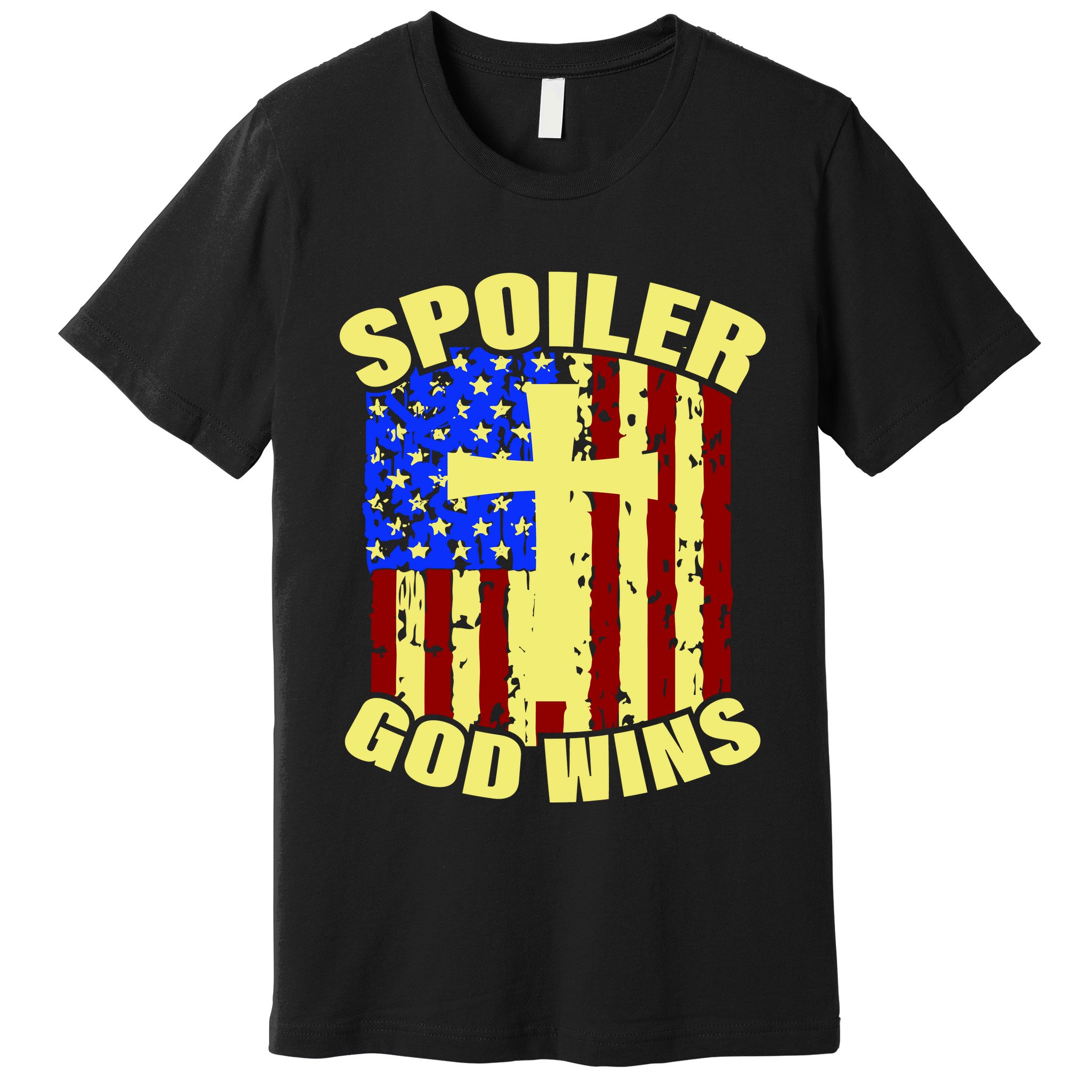 Spoiler God Wins American Flag Premium T-Shirt