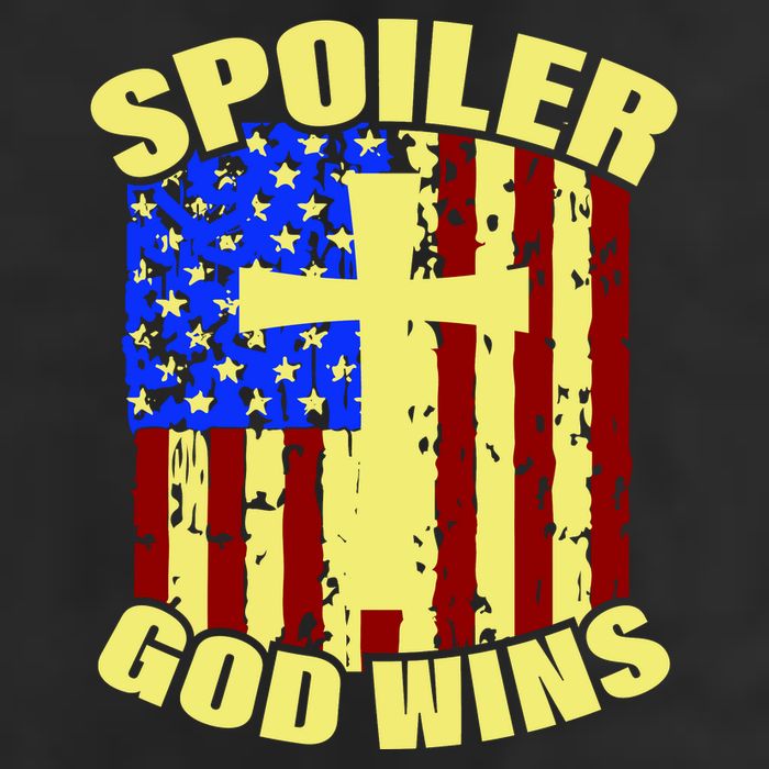 Spoiler God Wins American Flag 25L Jumbo Tote