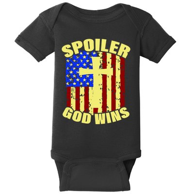 Spoiler God Wins American Flag Baby Bodysuit