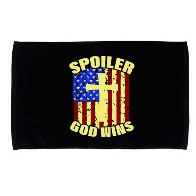 Spoiler God Wins American Flag Microfiber Hand Towel