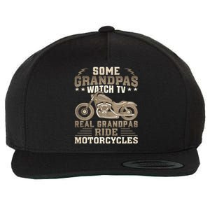 Some Grandpas Watch TV Real Grandpas Ride Motorcycles Wool Snapback Cap