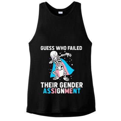 Skeleton Guess Who Failed Their Gender Assignment Ladies PosiCharge Tri-Blend Wicking Tank