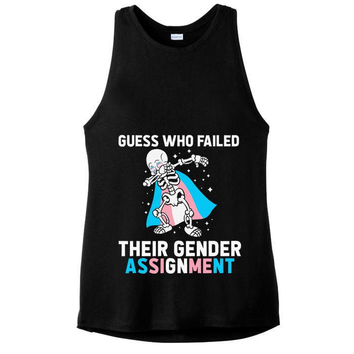 Skeleton Guess Who Failed Their Gender Assignment Ladies PosiCharge Tri-Blend Wicking Tank