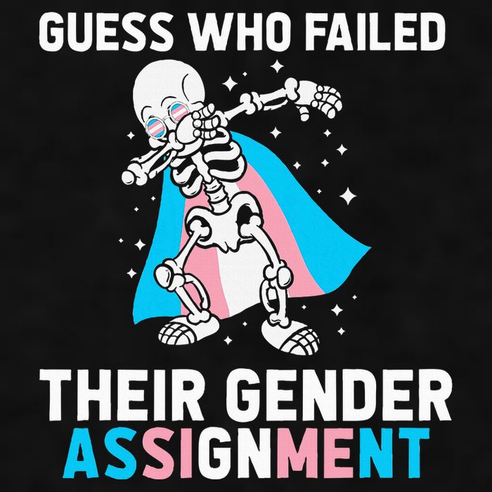 Skeleton Guess Who Failed Their Gender Assignment Ladies PosiCharge Tri-Blend Wicking Tank