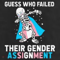 Skeleton Guess Who Failed Their Gender Assignment Cool Comfort Performance Bucket Hat