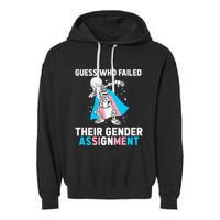 Skeleton Guess Who Failed Their Gender Assignment Garment-Dyed Fleece Hoodie