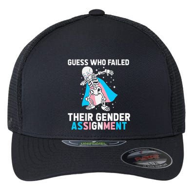 Skeleton Guess Who Failed Their Gender Assignment Flexfit Unipanel Trucker Cap