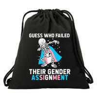 Skeleton Guess Who Failed Their Gender Assignment Drawstring Bag
