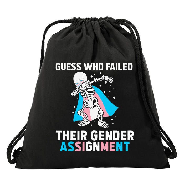 Skeleton Guess Who Failed Their Gender Assignment Drawstring Bag