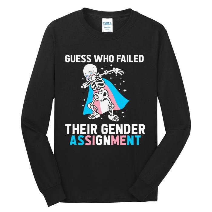 Skeleton Guess Who Failed Their Gender Assignment Tall Long Sleeve T-Shirt