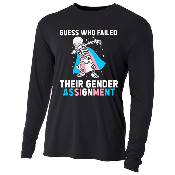 Skeleton Guess Who Failed Their Gender Assignment Cooling Performance Long Sleeve Crew