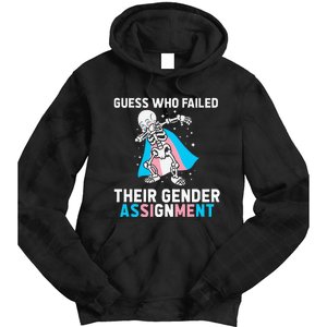 Skeleton Guess Who Failed Their Gender Assignment Tie Dye Hoodie