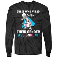 Skeleton Guess Who Failed Their Gender Assignment Tie-Dye Long Sleeve Shirt