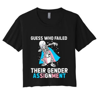 Skeleton Guess Who Failed Their Gender Assignment Crop Top