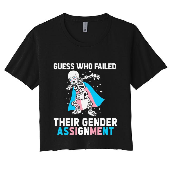 Skeleton Guess Who Failed Their Gender Assignment Crop Top