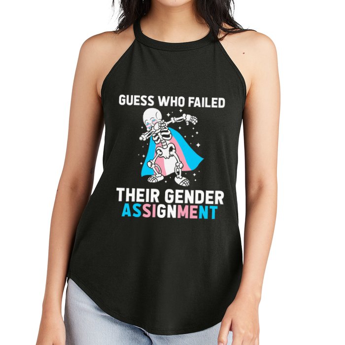 Skeleton Guess Who Failed Their Gender Assignment Women's Perfect Tri Rocker Tank