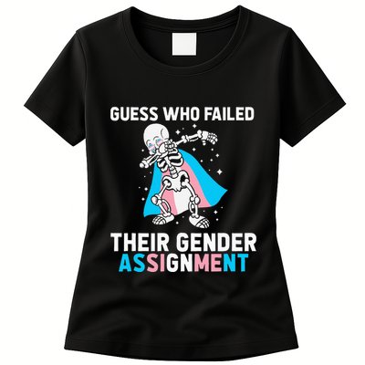 Skeleton Guess Who Failed Their Gender Assignment Womens T-Shirt