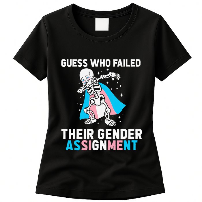Skeleton Guess Who Failed Their Gender Assignment Womens T-Shirt