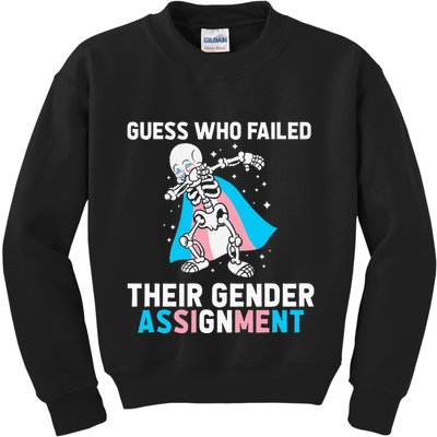 Skeleton Guess Who Failed Their Gender Assignment Kids Sweatshirt