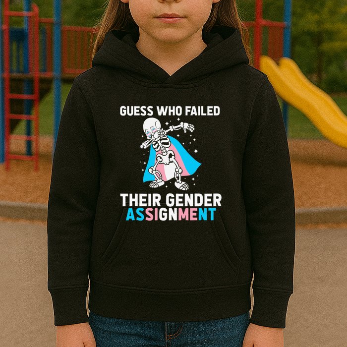 Skeleton Guess Who Failed Their Gender Assignment Kids Hoodie