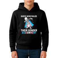 Skeleton Guess Who Failed Their Gender Assignment Kids Hoodie
