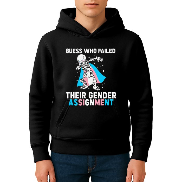 Skeleton Guess Who Failed Their Gender Assignment Kids Hoodie