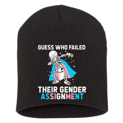 Skeleton Guess Who Failed Their Gender Assignment Short Acrylic Beanie