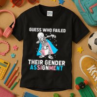 Skeleton Guess Who Failed Their Gender Assignment Kids T-Shirt