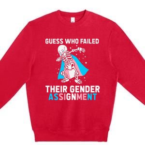 Skeleton Guess Who Failed Their Gender Assignment Premium Crewneck Sweatshirt