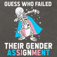 Skeleton Guess Who Failed Their Gender Assignment Cotton Canvas Backpack