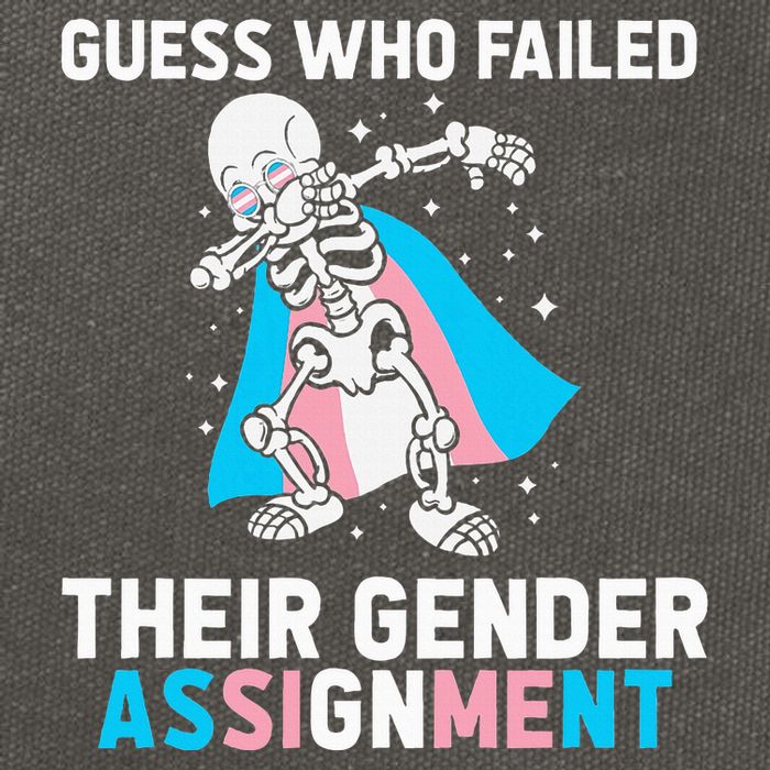 Skeleton Guess Who Failed Their Gender Assignment Cotton Canvas Backpack