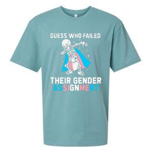 Skeleton Guess Who Failed Their Gender Assignment Sueded Cloud Jersey T-Shirt