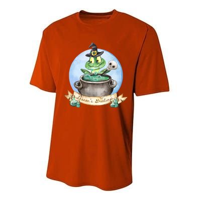 Season's Greetings Witchy Halloween Meaningful Gift Performance Sprint T-Shirt