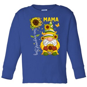 Sunflower Gnome With Bee Funny Hippie Mama For Flower Cute Gift Toddler Long Sleeve Shirt