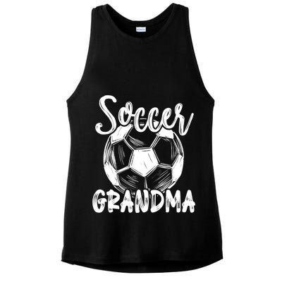 Soccer Grandma Wo Family Matching Team Player Soccer Ball Ladies PosiCharge Tri-Blend Wicking Tank