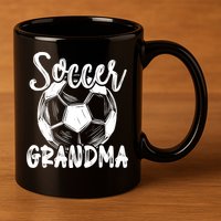 Soccer Grandma Wo Family Matching Team Player Soccer Ball 11oz C Handle Ceramic Mug
