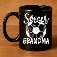 Soccer Grandma Wo Family Matching Team Player Soccer Ball 11oz C Handle Ceramic Mug