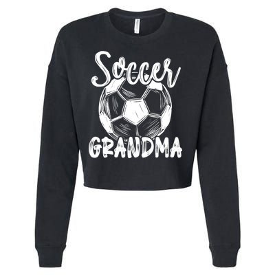 Soccer Grandma Wo Family Matching Team Player Soccer Ball Cropped Pullover Crew
