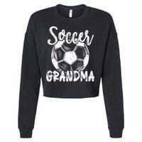 Soccer Grandma Wo Family Matching Team Player Soccer Ball Cropped Pullover Crew