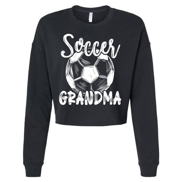 Soccer Grandma Wo Family Matching Team Player Soccer Ball Cropped Pullover Crew