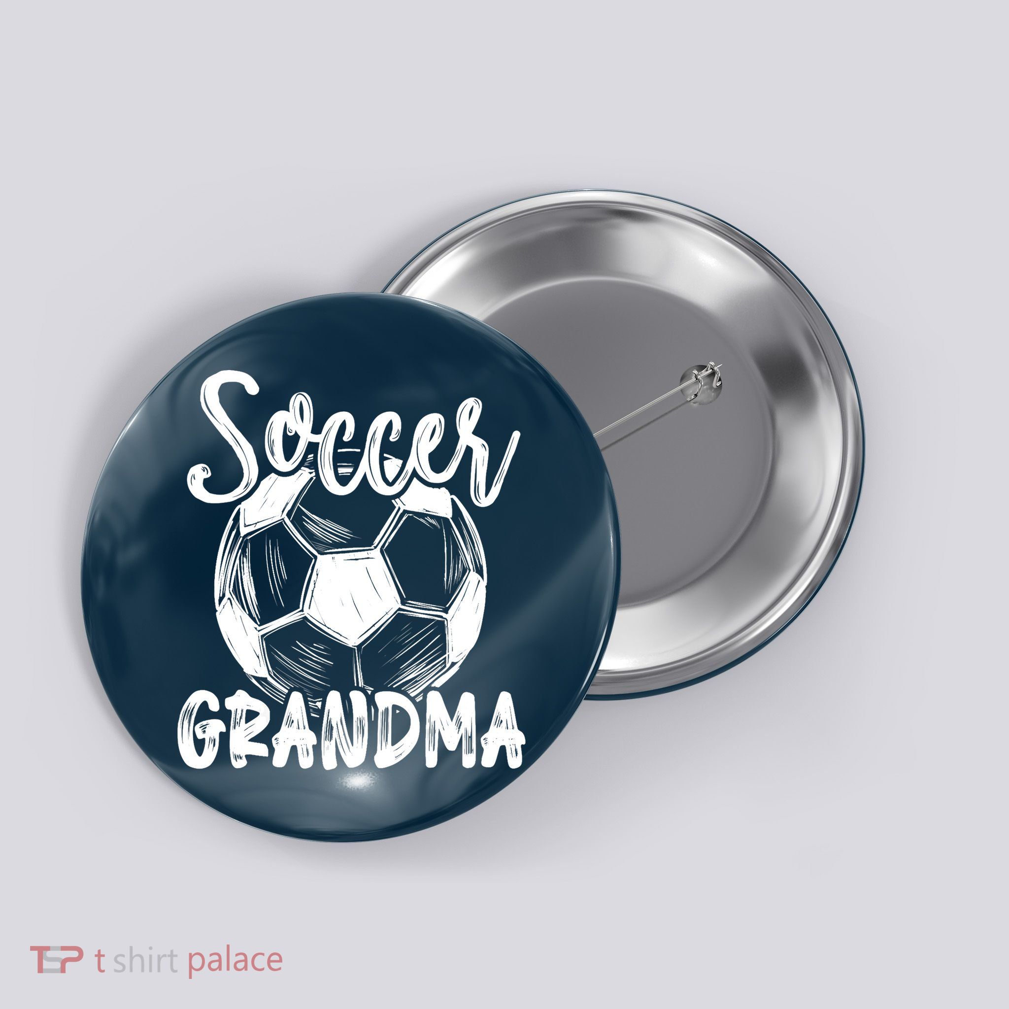Soccer Grandma Wo Family Matching Team Player Soccer Ball Button