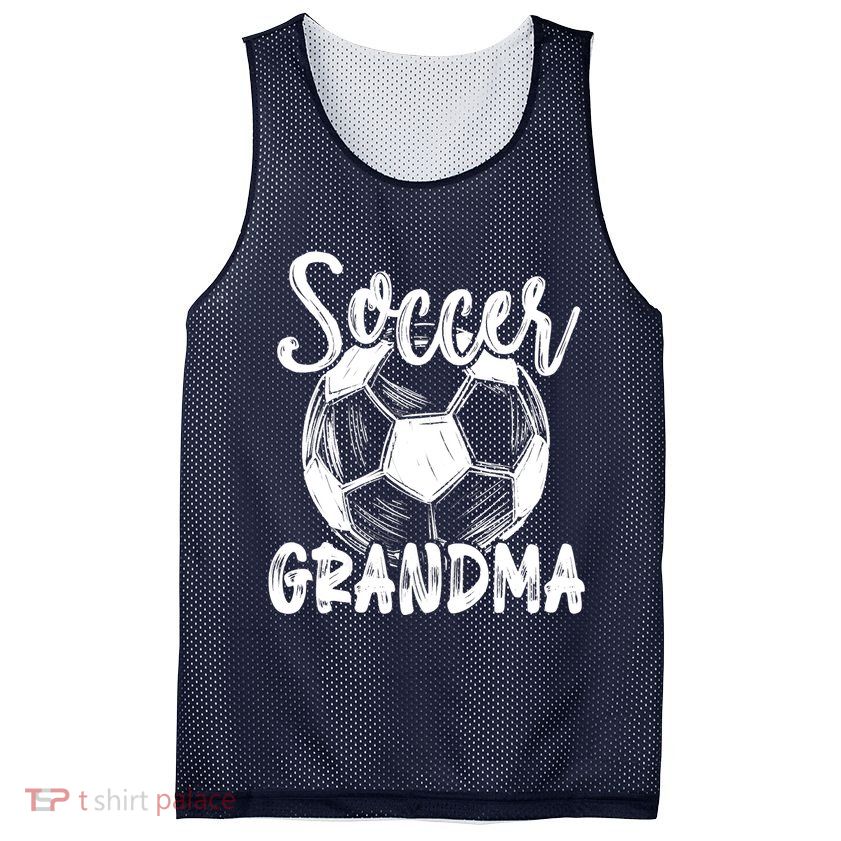 Soccer Grandma Wo Family Matching Team Player Soccer Ball Mesh Reversible Basketball Jersey Tank
