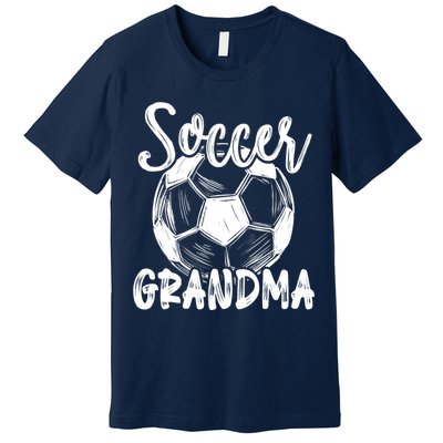Soccer Grandma Wo Family Matching Team Player Soccer Ball Premium T-Shirt