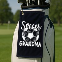Soccer Grandma Wo Family Matching Team Player Soccer Ball Golf Towel