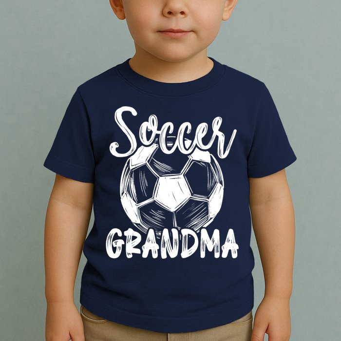 Soccer Grandma Wo Family Matching Team Player Soccer Ball Toddler T-Shirt