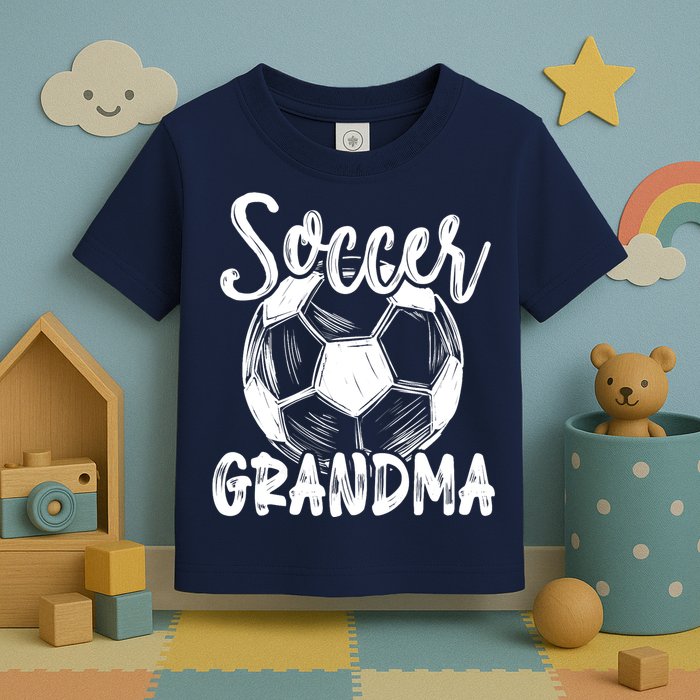 Soccer Grandma Wo Family Matching Team Player Soccer Ball Toddler T-Shirt