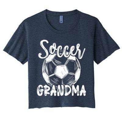 Soccer Grandma Wo Family Matching Team Player Soccer Ball Crop Top