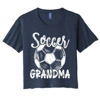 Soccer Grandma Wo Family Matching Team Player Soccer Ball Women's Crop Top Tee