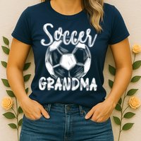 Soccer Grandma Wo Family Matching Team Player Soccer Ball Womens T-Shirt